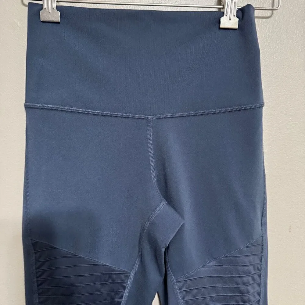 Alo yoga deep navy gray high waisted moto legging size XS